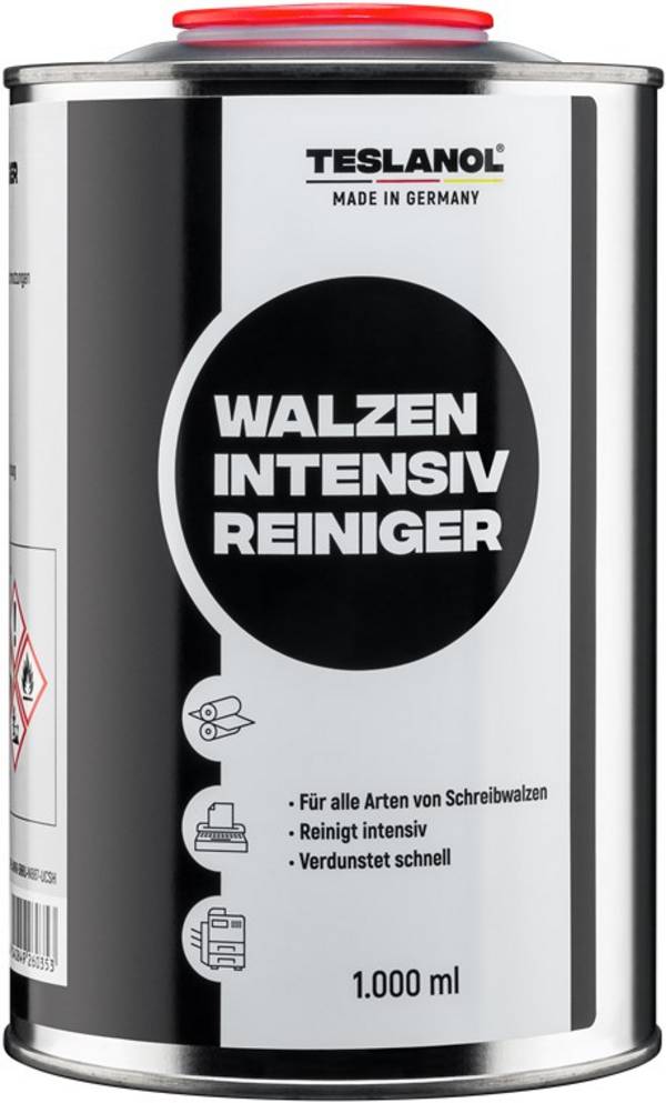 Teslanol 26035 Intensiv Walzenreiniger Schreibwalzen von Drucker & Fax Silikonreiniger Reiniger Walzenreinigung 1000 ml