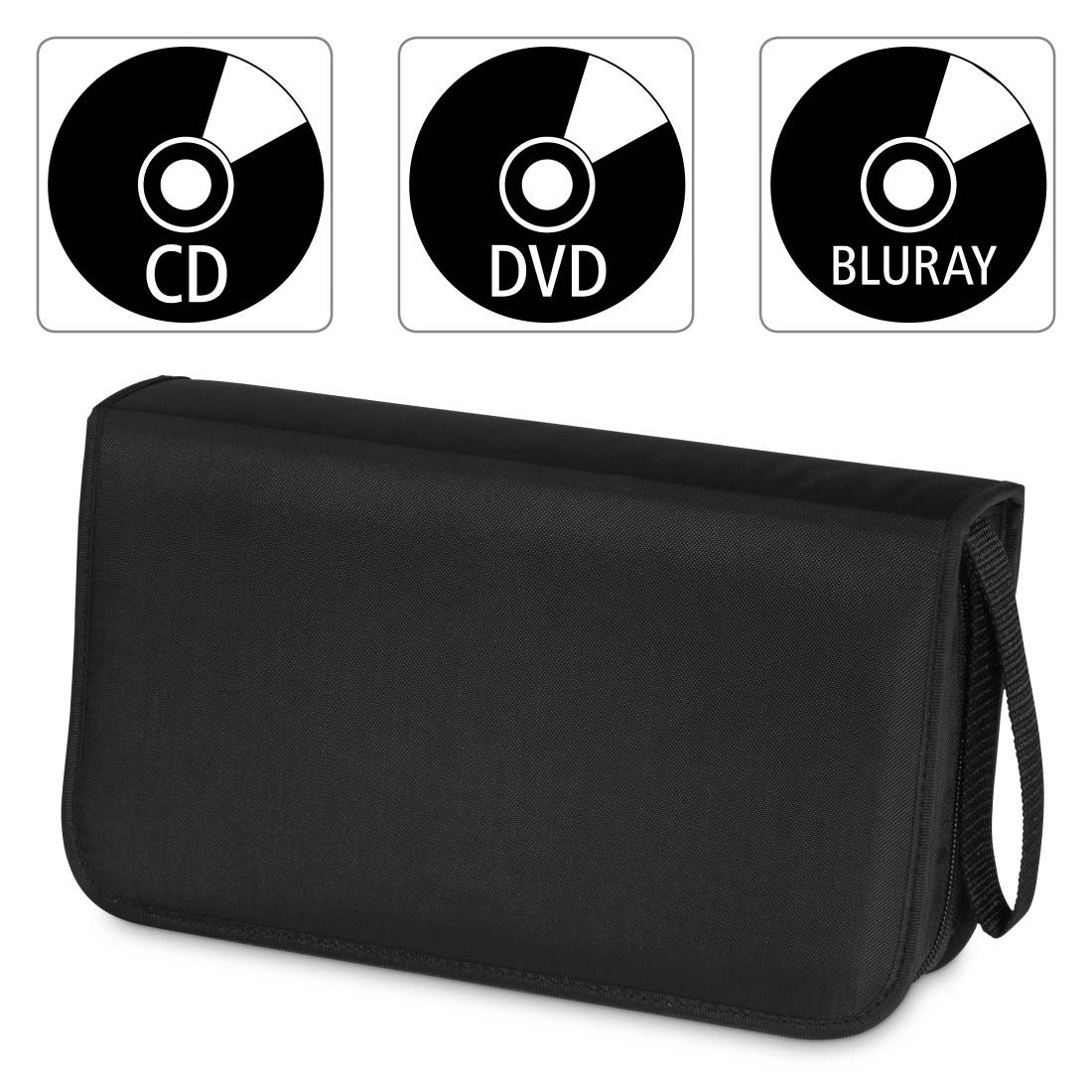hama 00033832 CD-/DVD-/Blu-ray-Tasche 80, Schwarz-1