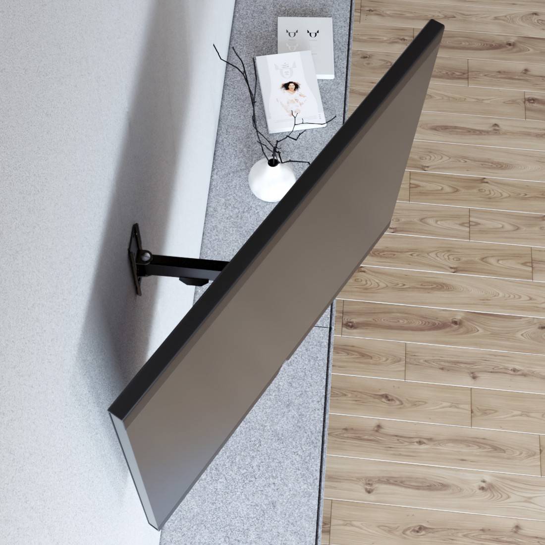 Hama 00118100 FULLMOTION TV-Wandhalterung 48,3 cm (19") - 121,9 cm (48") Neigbar, Schwenkbar-2