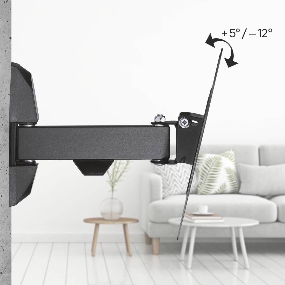 Hama 00118100 FULLMOTION TV-Wandhalterung 48,3 cm (19") - 121,9 cm (48") Neigbar, Schwenkbar-3