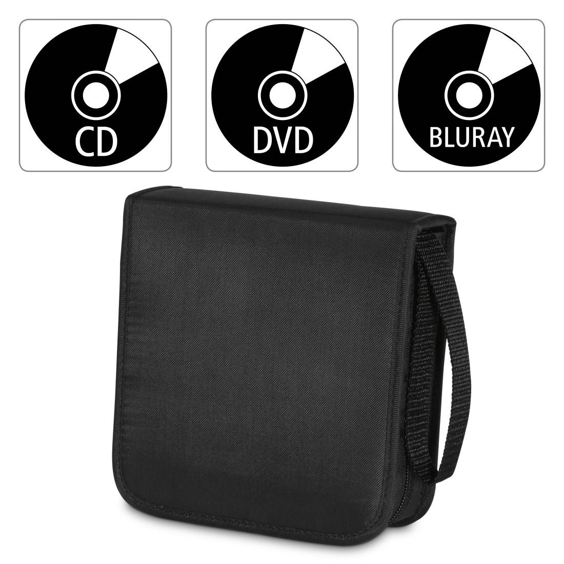 hama 00033831 CD-/DVD-/Blu-ray-Tasche 40, Schwarz-1