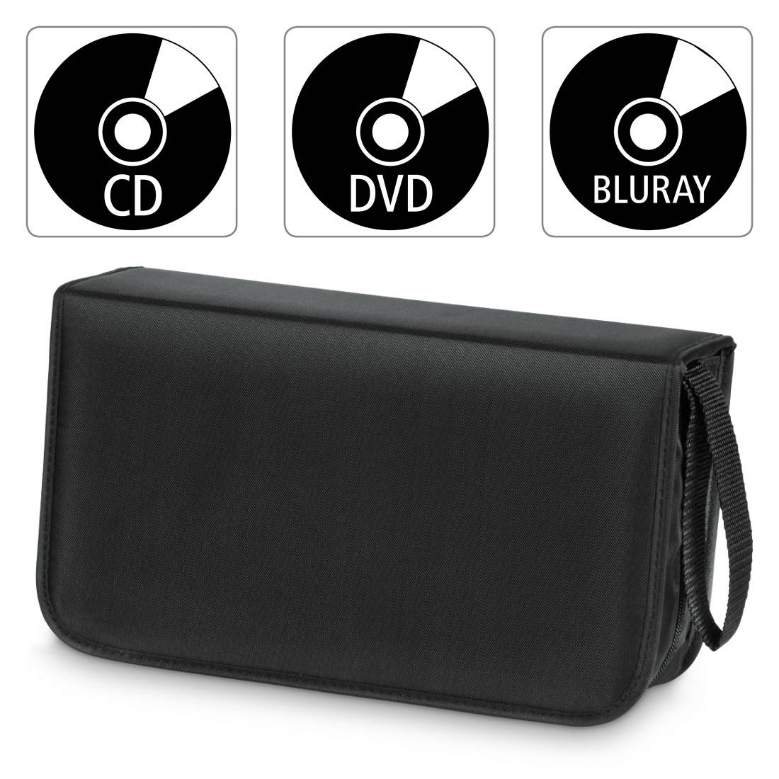 hama 00033833 CD-/DVD-/Blu-ray-Tasche 120, Schwarz-1