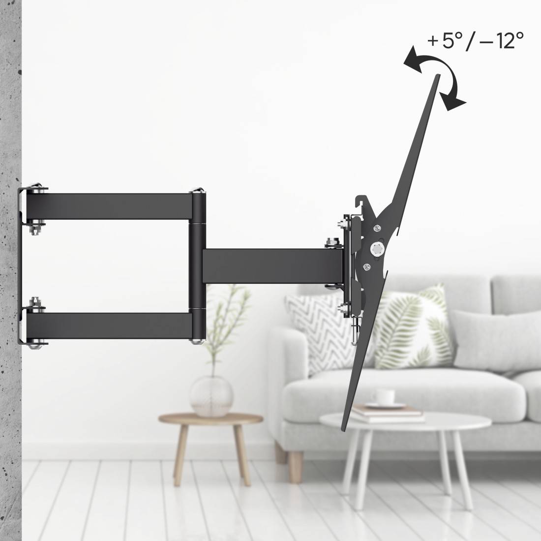 Befestigungskit (Wandbefestigung) - für LCD-Display - 20 kg - Stahl - Schwarz --3