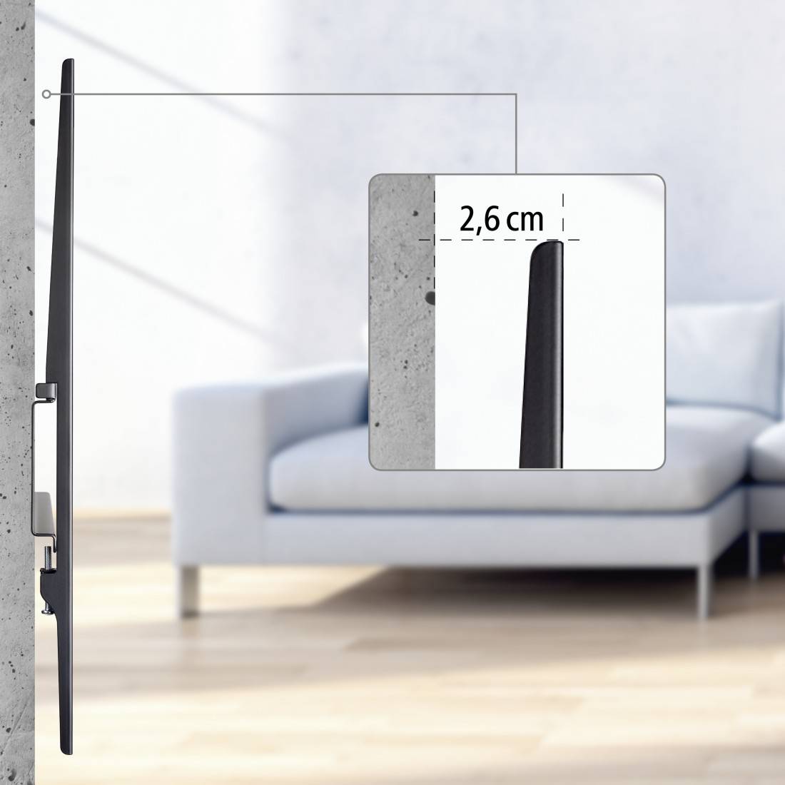 Hama FIX ""Strong"" - Klammer - für TV - Stahl - Schwarz - Bildschirmgröße: 94-229 cm (37""-90"")-3