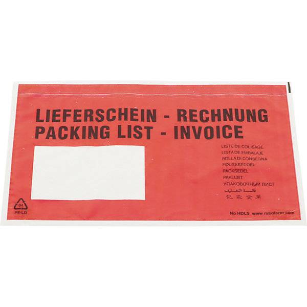Recycling-Dokumententaschen Aufdruck Lieferschein - Rechnung VE 1000 Stk LxB 240 x 140 mm. TAKKT Industrial &-0
