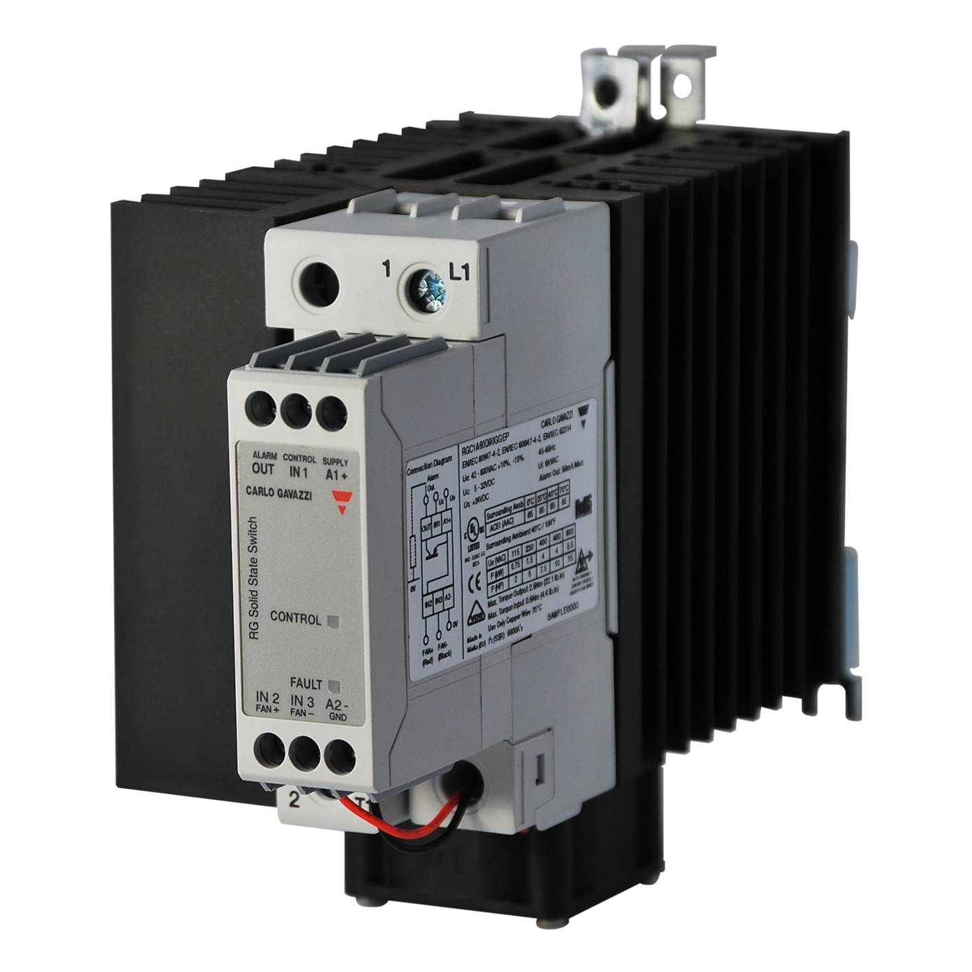 Carlo Gavazzi RGC1A60D92GGEP, 1P-SSC-DC IN-ZC 600V 85A 1200VP-E-CLP IN-OTP-0