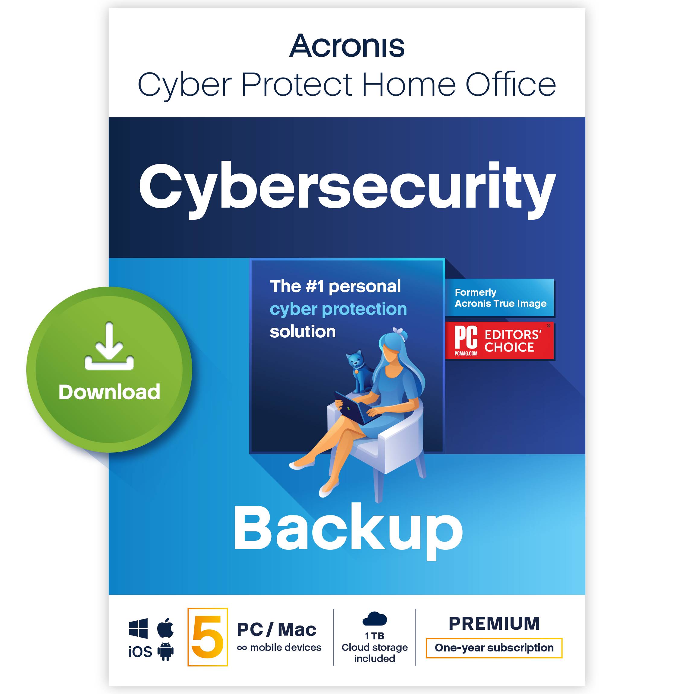 Acronis ESD True Image Premium 5PC + 1TB Subscription 1Y-0