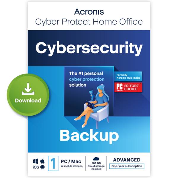Acronis ESD True Image Advanded 1PC + 500GB Subsc 1Jahr