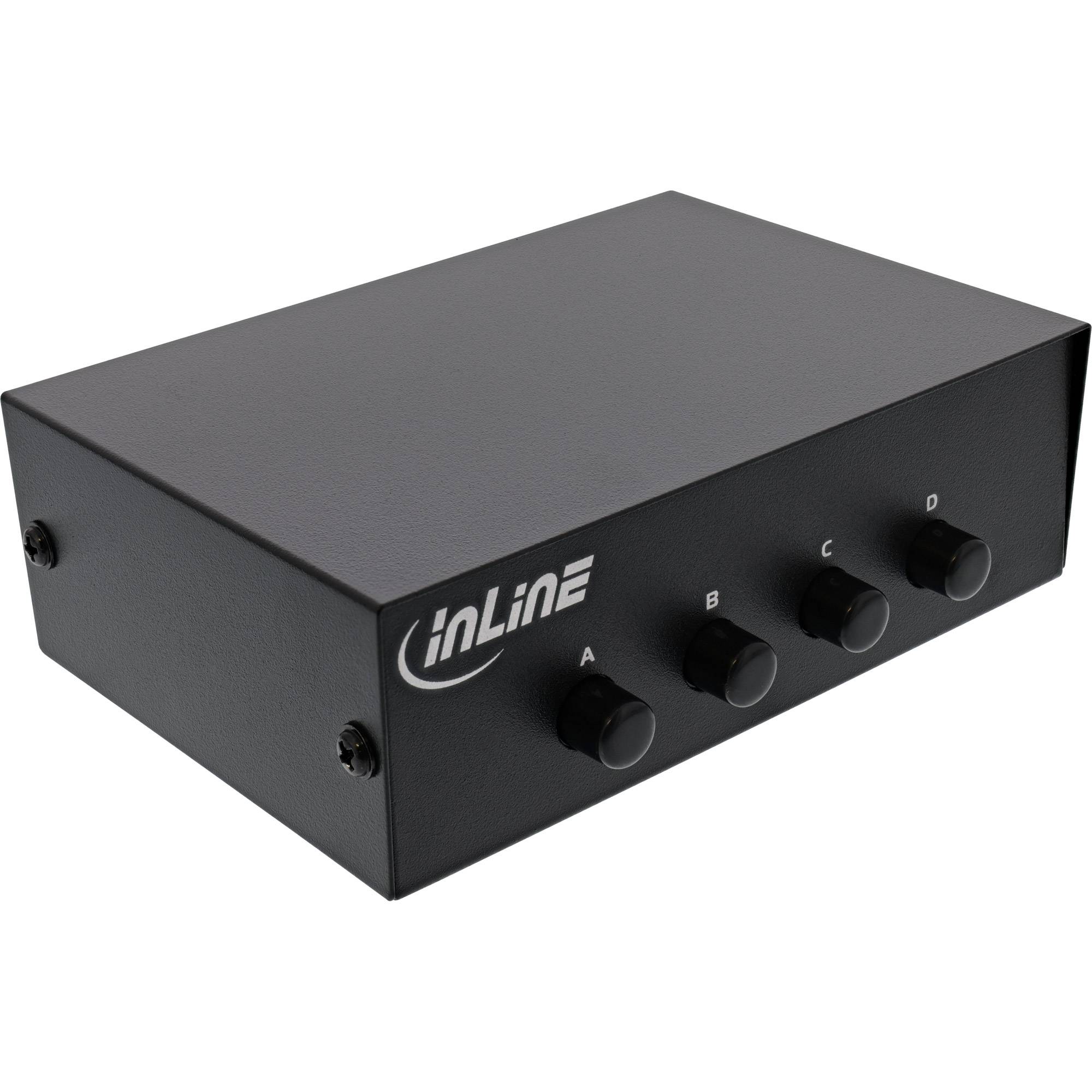 InLine® Seriell-Umschalter manuell 4-fach, RS232, 9-polig Sub-D-0