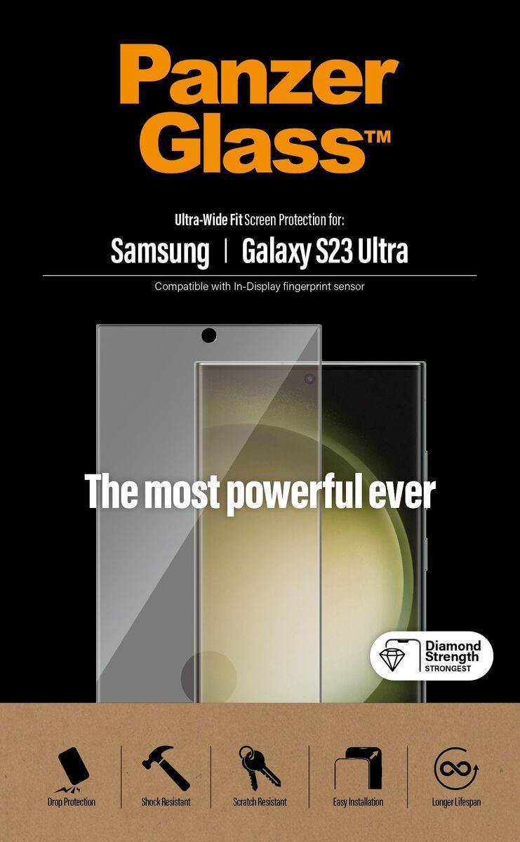 PanzerGlass Bildschirmschutz für Handy - GlasRahmenfarbe schwarz - für Samsung-0