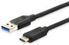 Digital Data Communications Equip USB-Kabel USB 3.0 M bis Typ C M 1 m geformt Schwarz