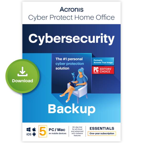 Acronis ESD True Image Essentials 5PC Subscription 1Y
