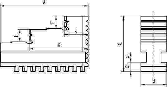 Drehbackensatz f.Futter-D.250mm in.gestuft hart 4St./VE BISON-2