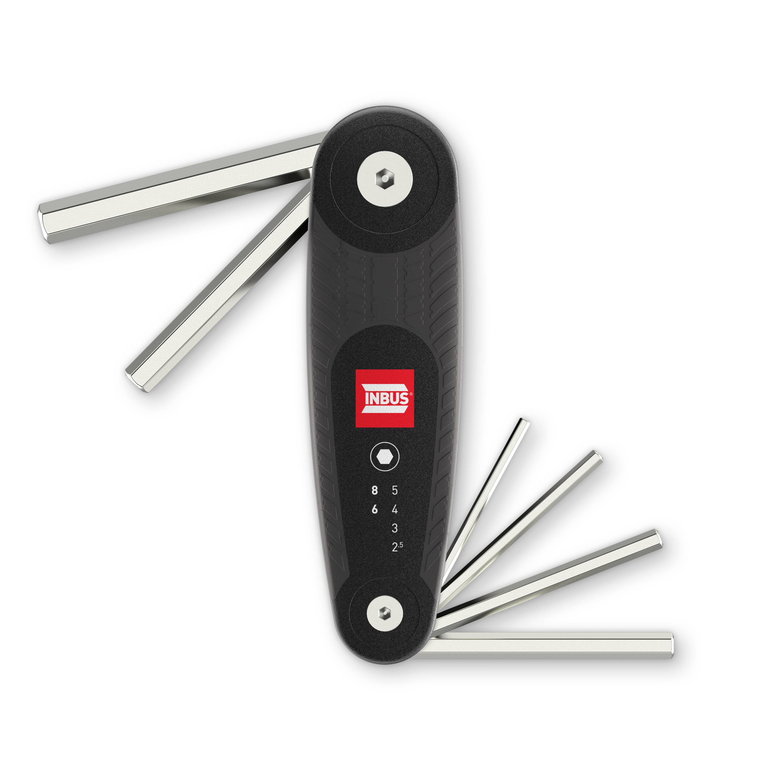 INBUS® Innen-Sechskant Klapphalter 2,5 – 8 mm - 6tlg mit HybridTouch - Made in Germany-0