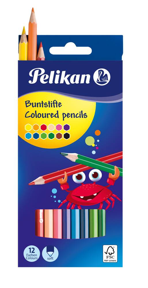 Pelikan Buntstifte Standard, sechseckig, 12er Kartonetui (56724005)-0