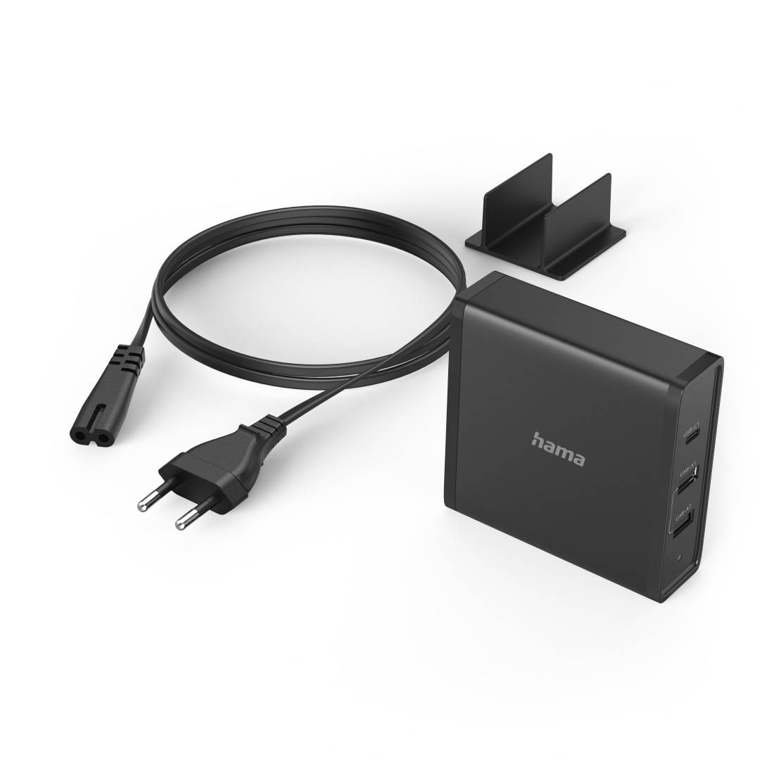 hama 00200017 Universal-USB-C-Ladestation, 3 Ports, Power Delivery (PD), 5-20V/65W-1