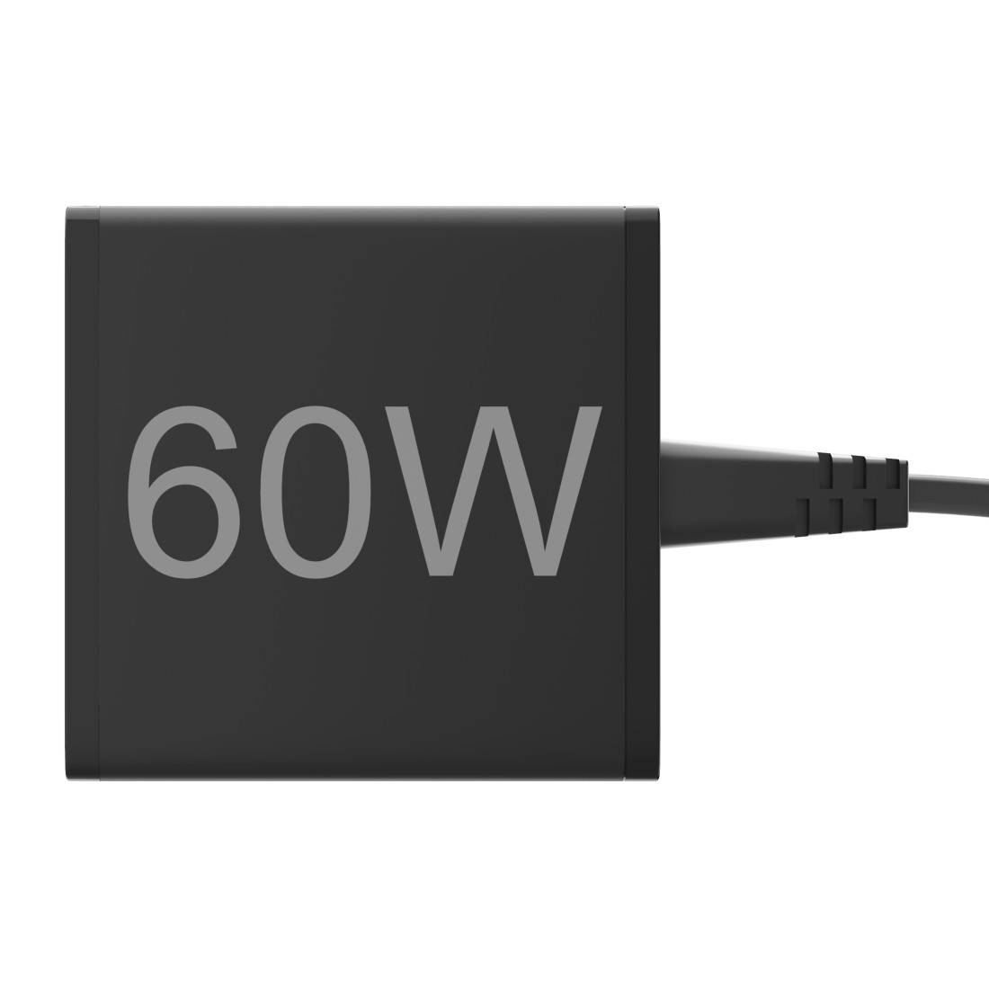 hama 00201628 Ladestation 4 Ports, Schnellladegerät, 2x USB-C, 2x USB-A, PD, 60 W, SW-2
