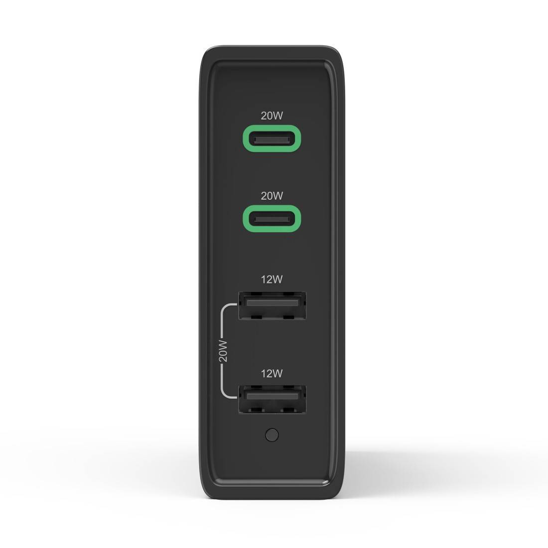 hama 00201628 Ladestation 4 Ports, Schnellladegerät, 2x USB-C, 2x USB-A, PD, 60 W, SW-3