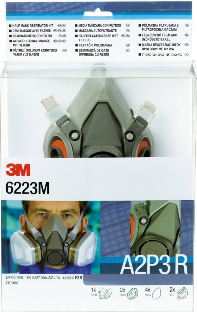 3M Deutschland Maskenset Gase Dämpfe 6223M (VE4)-1