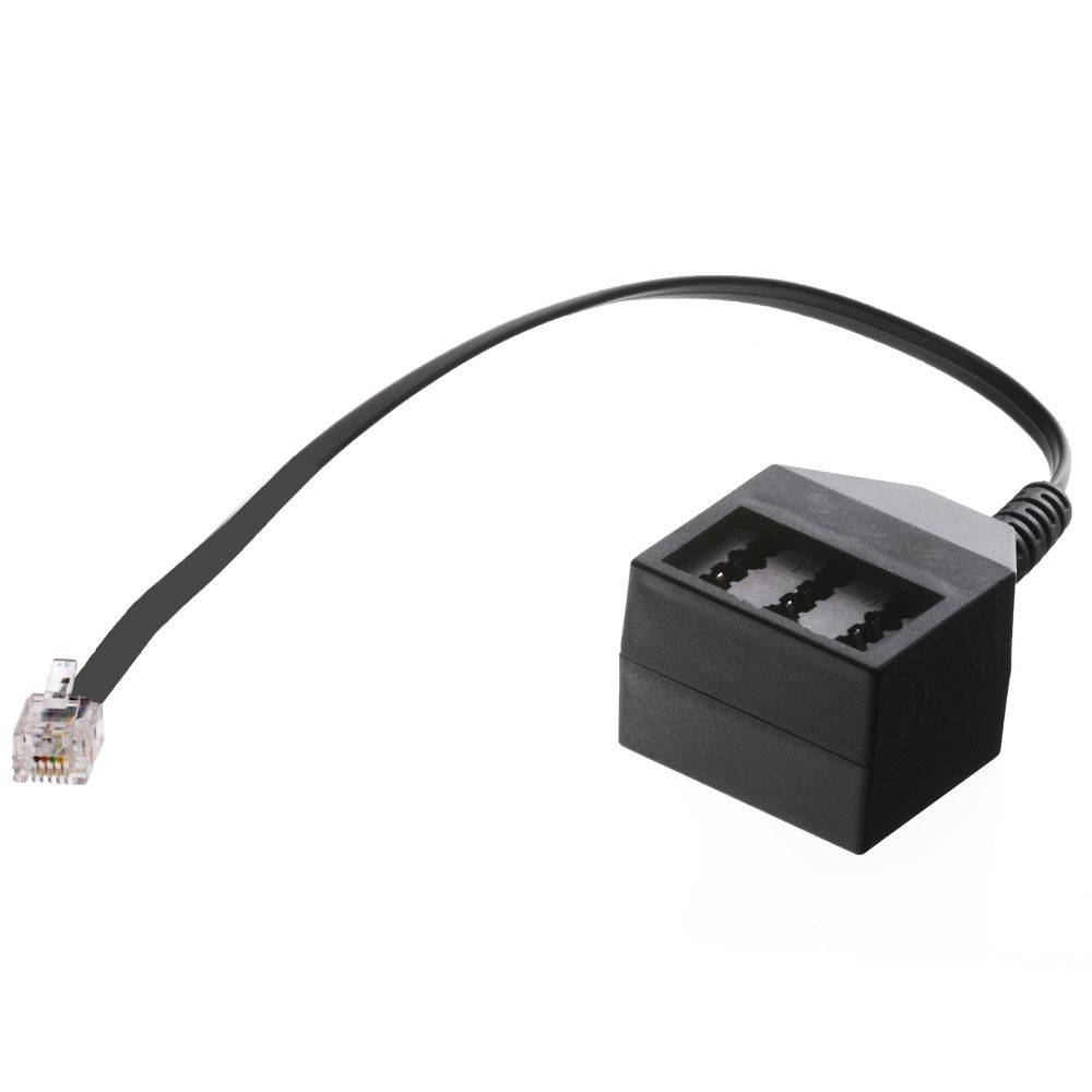 Helos Adapter 6P4C Stecker/TAE NFN-Dreifachbuchse-0