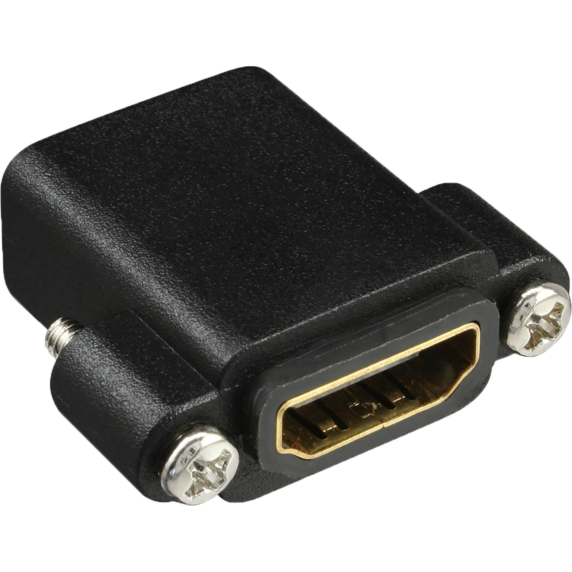 InLine® HDMI Adapter zum Einbau mit Gewinde, A Buchse/Buchse,vergoldete Kontakte-0