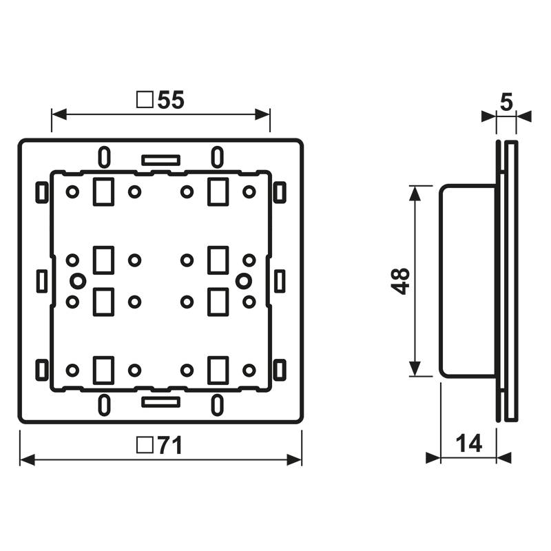 Jung KNX Tastsensor-Modul 1fach Universal 42911 ST-1
