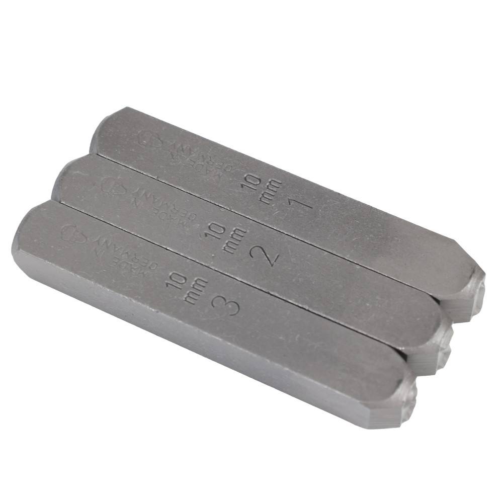 Dönges Handschlagstempelsatz angespitzt, 9-teilig, Zahlen 0-9, Schrifthöhe 5 mm-4