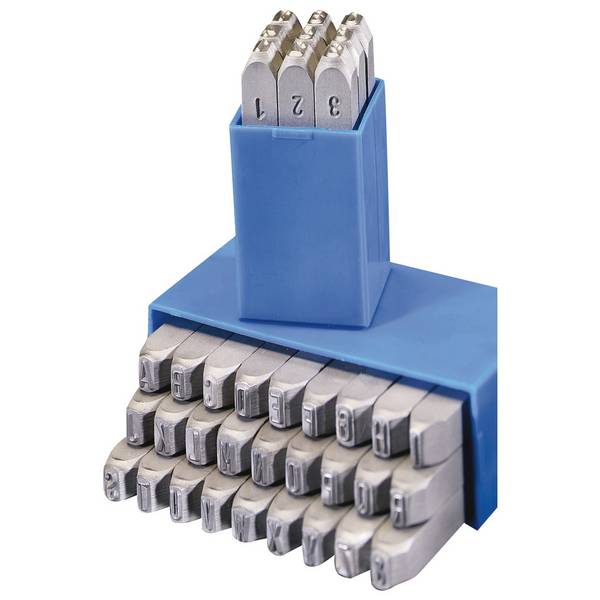 Dönges Handschlagstempelsatz angespitzt, 9-teilig, Zahlen 0-9, Schrifthöhe 3 mm