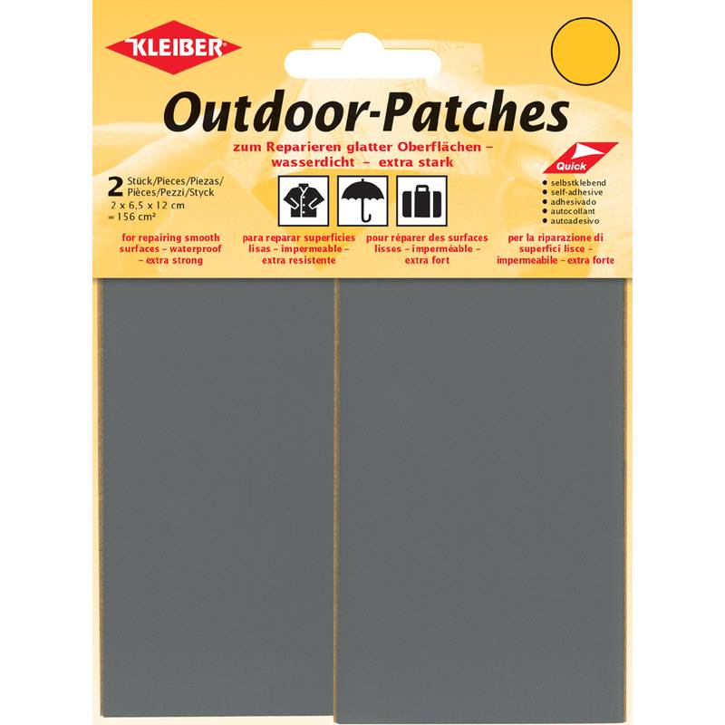 KLEIBER Outdoor-Patches, selbstklebend, 65 x 120 mm, grau