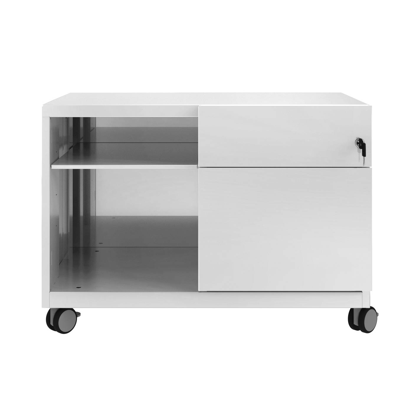 Bisley Note Caddy, Schubladen rechts, B 800 mm, Farbe: lichtgrau-0