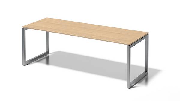 Schreibtisch Cito BxTxH 220x80x74cm ahorn Gestell silber