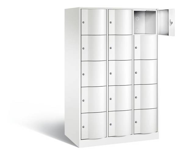 C+P XL-Schließfachschrank Resisto, H1950xB1148xT640mm, 9016/9016