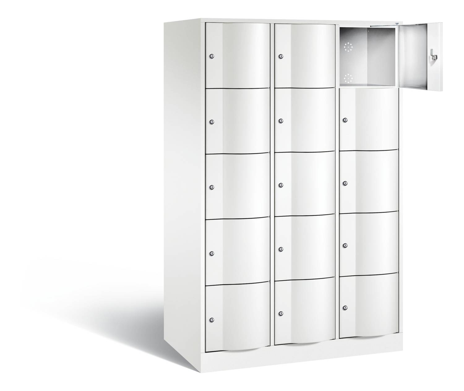 C+P XL-Schließfachschrank Resisto, H1950xB1148xT640mm, 9016/9016-0