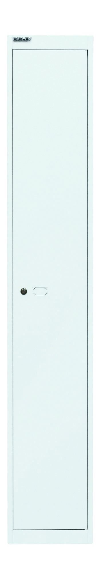 Bisley Garderobenschrank Office, 1 Abteil, 1 Fach, T 305 mm, Farbe verkehrsweiß-0