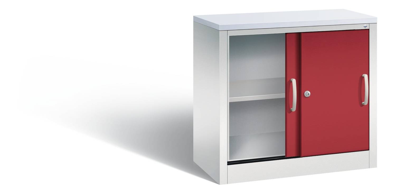 C+P Sideboard mit Schiebetüren Acurado, H720xB800xT400mm, 7035/3003-0
