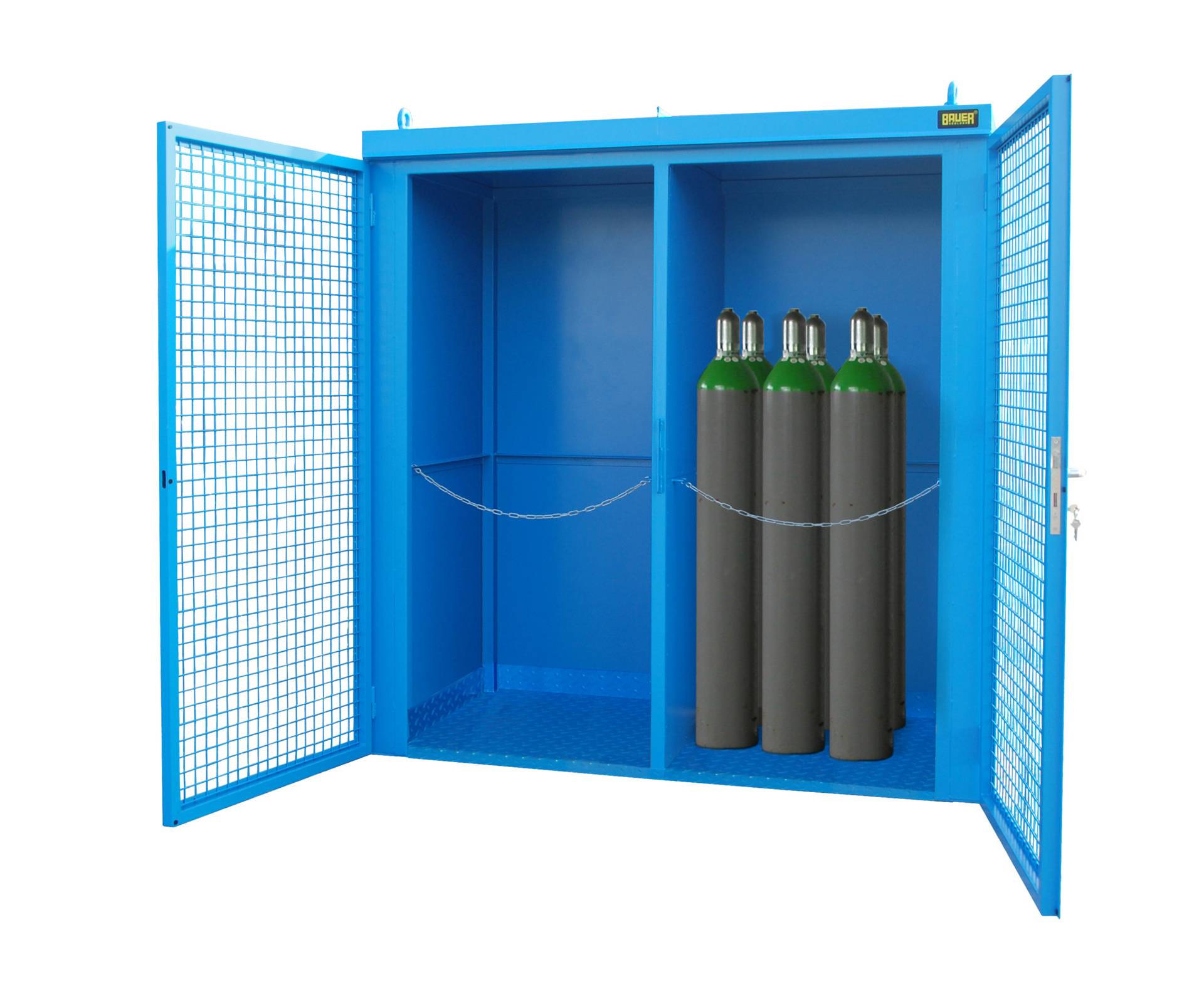 Gasflaschen-Container GFC-B/W M3, lackiert, Lichtblau-0