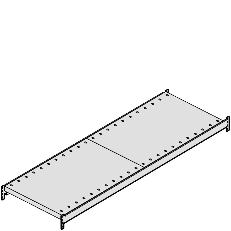 Fachebene Großfachregal Set / Fachboden 2000x 500 verzinkt-0