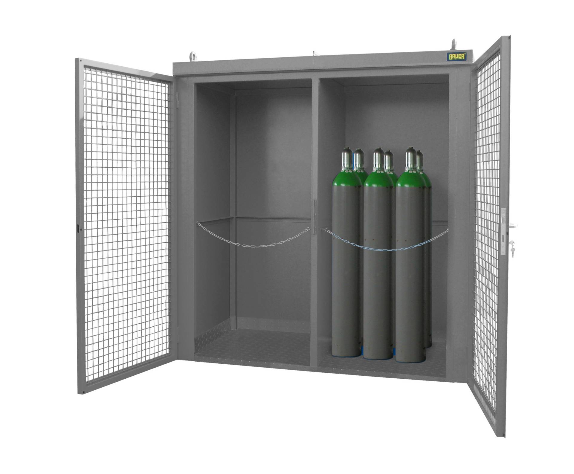 Gasflaschen-Container GFC-B/W M3, lackiert, Mausgrau-0