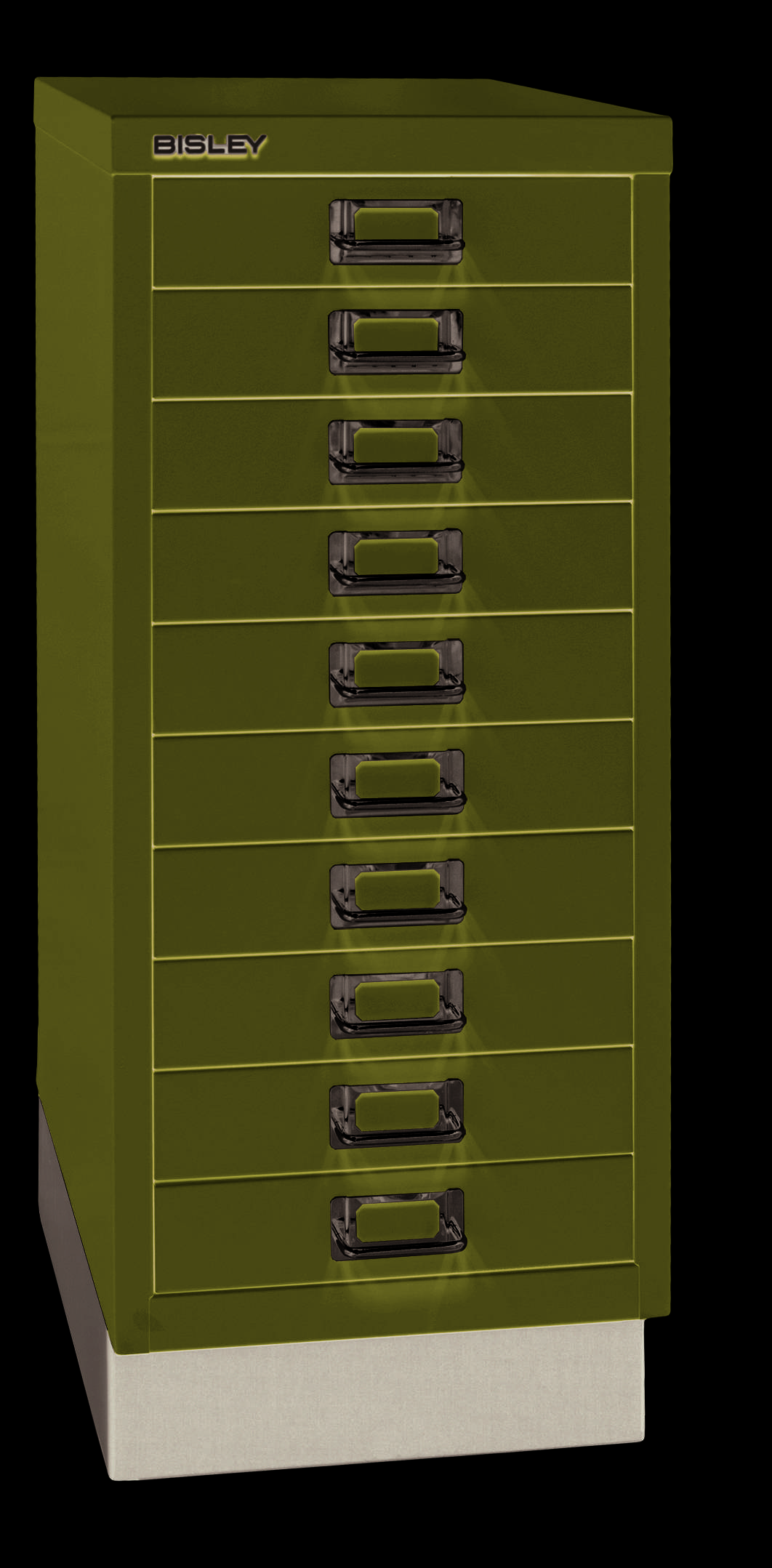 Bisley MultiDrawer™, 29er Serie mit Sockel, DIN A4, 10 Schubladen, Farbe oxfordb-2