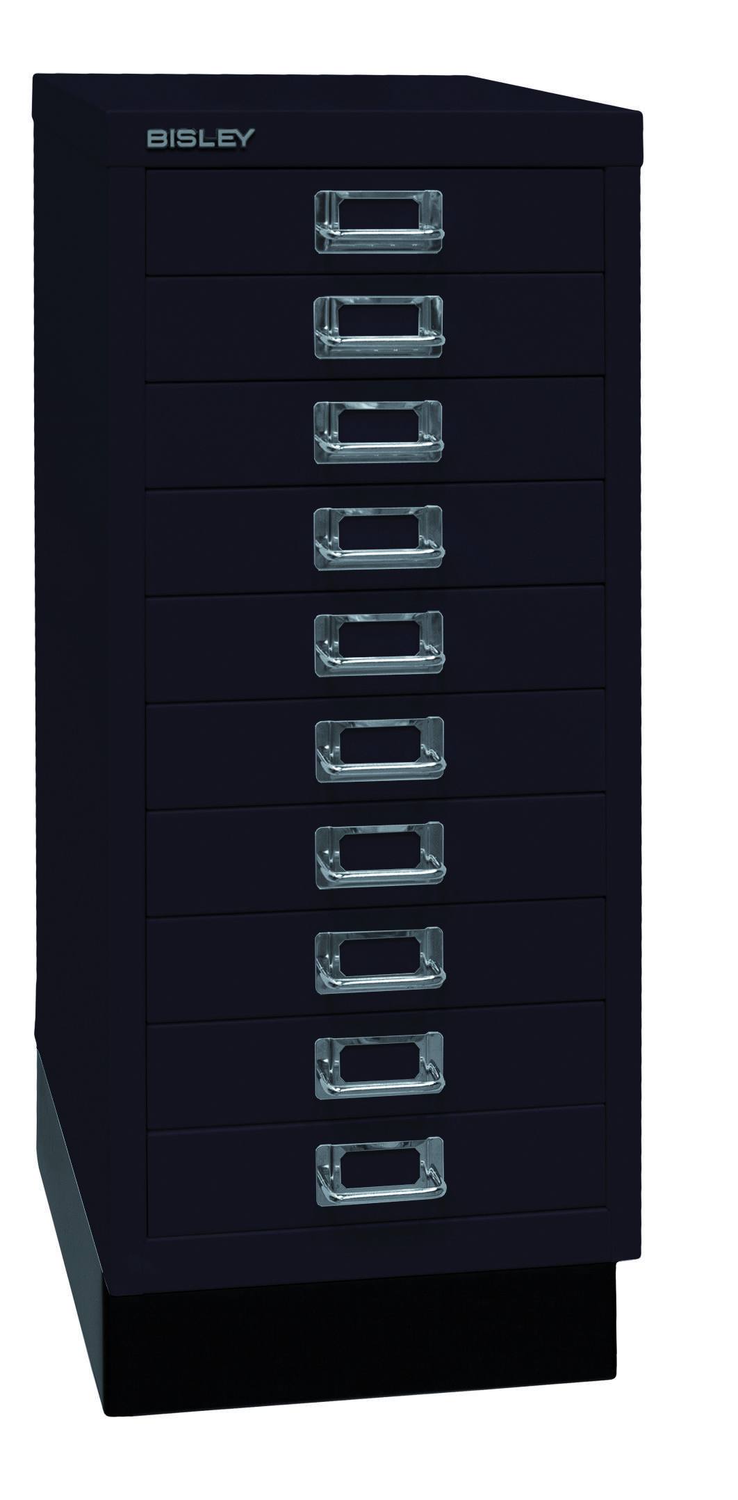 Bisley MultiDrawer™, 29er Serie mit Sockel, DIN A4, 10 Schubladen, Farbe schwarz-2