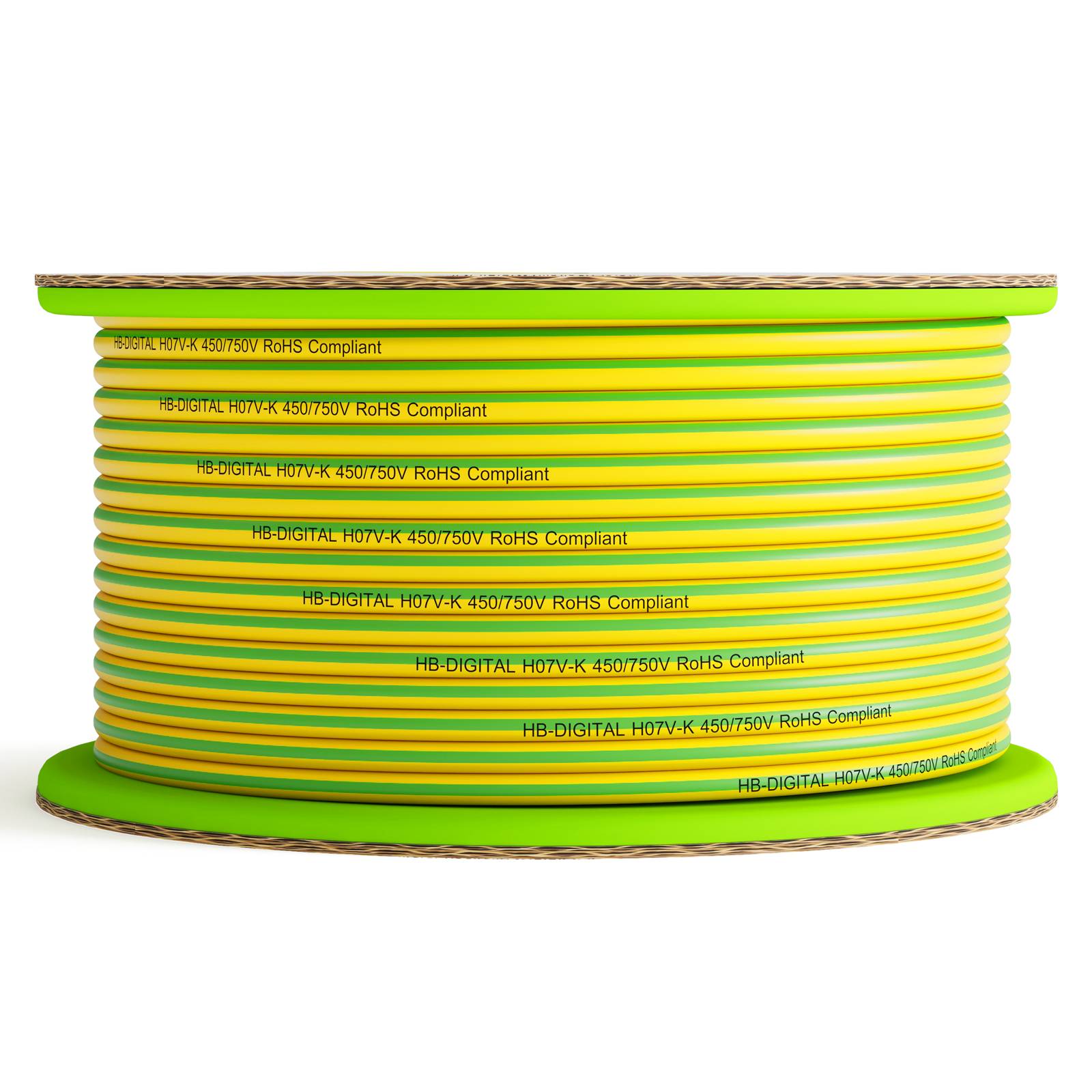 hb-digital Erdungskabel 10mm2 flexibel 100m PVC Aderleitung H07V-K-4