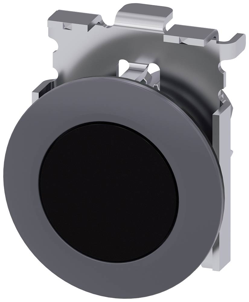 Siemens 3SU1060-0JA10-0AA0 - Drucktaster, 30 mm, rund, Metall, matt, schwarz, F