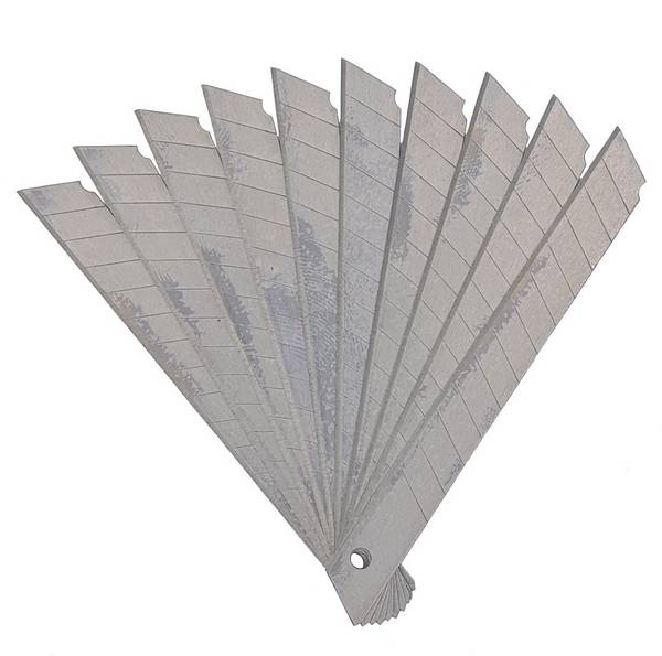 100 Abbrechklingen Cutterklingen Ersatzklingen 9mm gehärtet in 10er Boxen