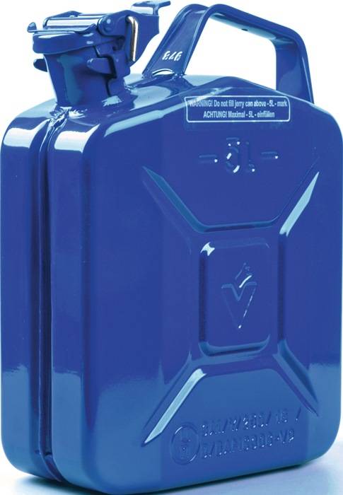 Kraftstoffkanister 5l Signalblau RAL 5005 Stahlbl.0,9mm L230xB120xH310mm VALPRO-0