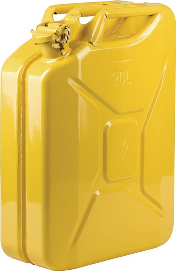 Kraftstoffkanister 20l Zinkgelb RAL 1018 Stahlbl.0,9mm L345xB165xH470mm VALPRO