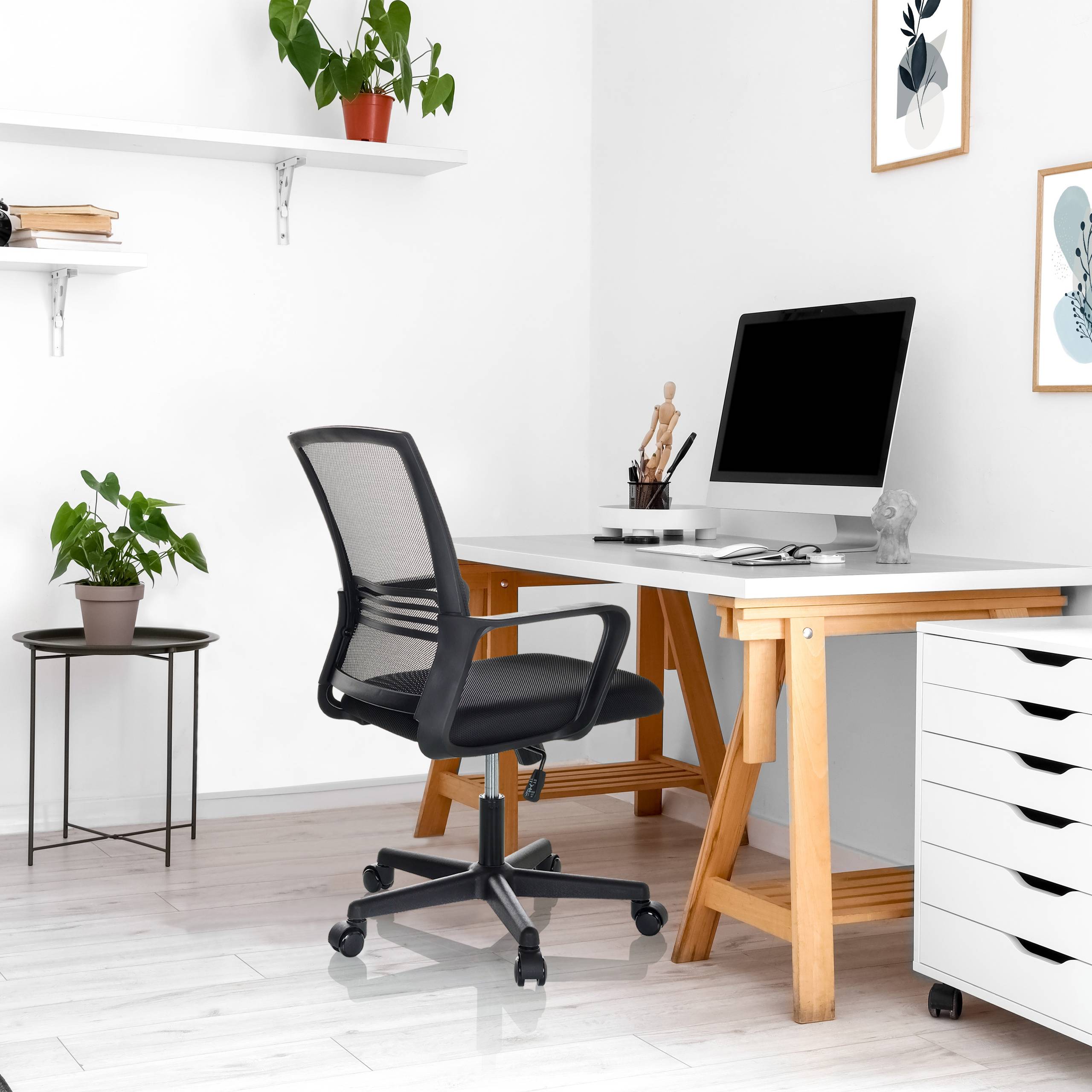 Bürostuhl Drehstuhl STAR-TEC YU I Netzstoff schwarz schwarz MyBuero-3