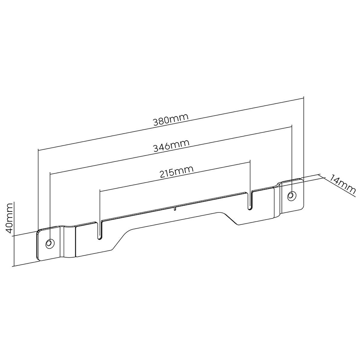 Nedis Soundbar Halterung | SBMT57BK | Schwarz-4