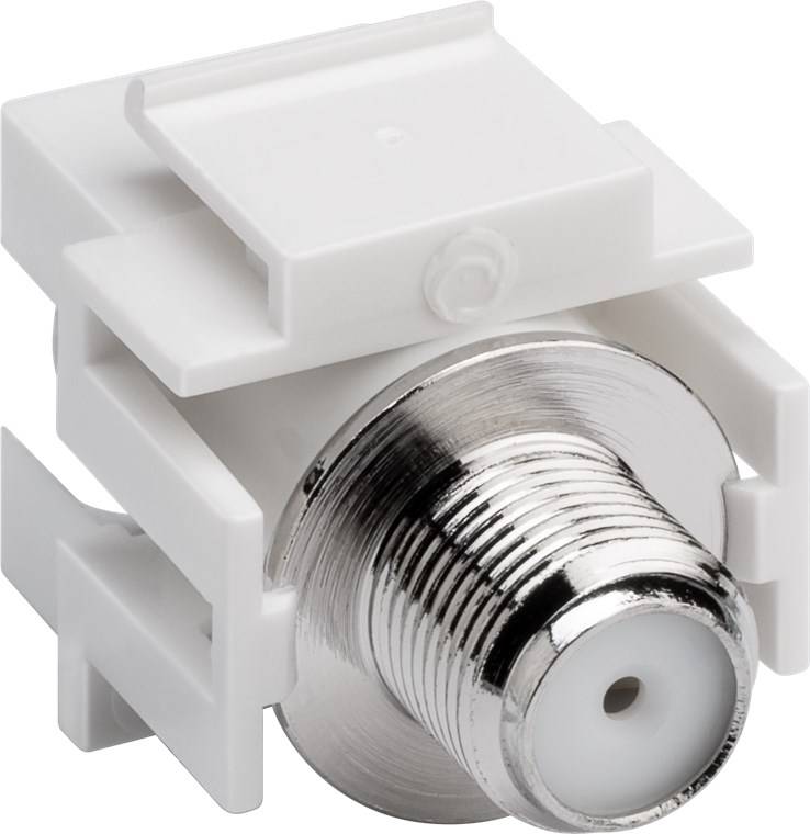 Goobay 79933 Keystone Modul SAT Antenne / Koax Buchse auf F-Buchse / SAT Antennenkabel / 75 Ohm / Snap-In / 18,9 mm-1