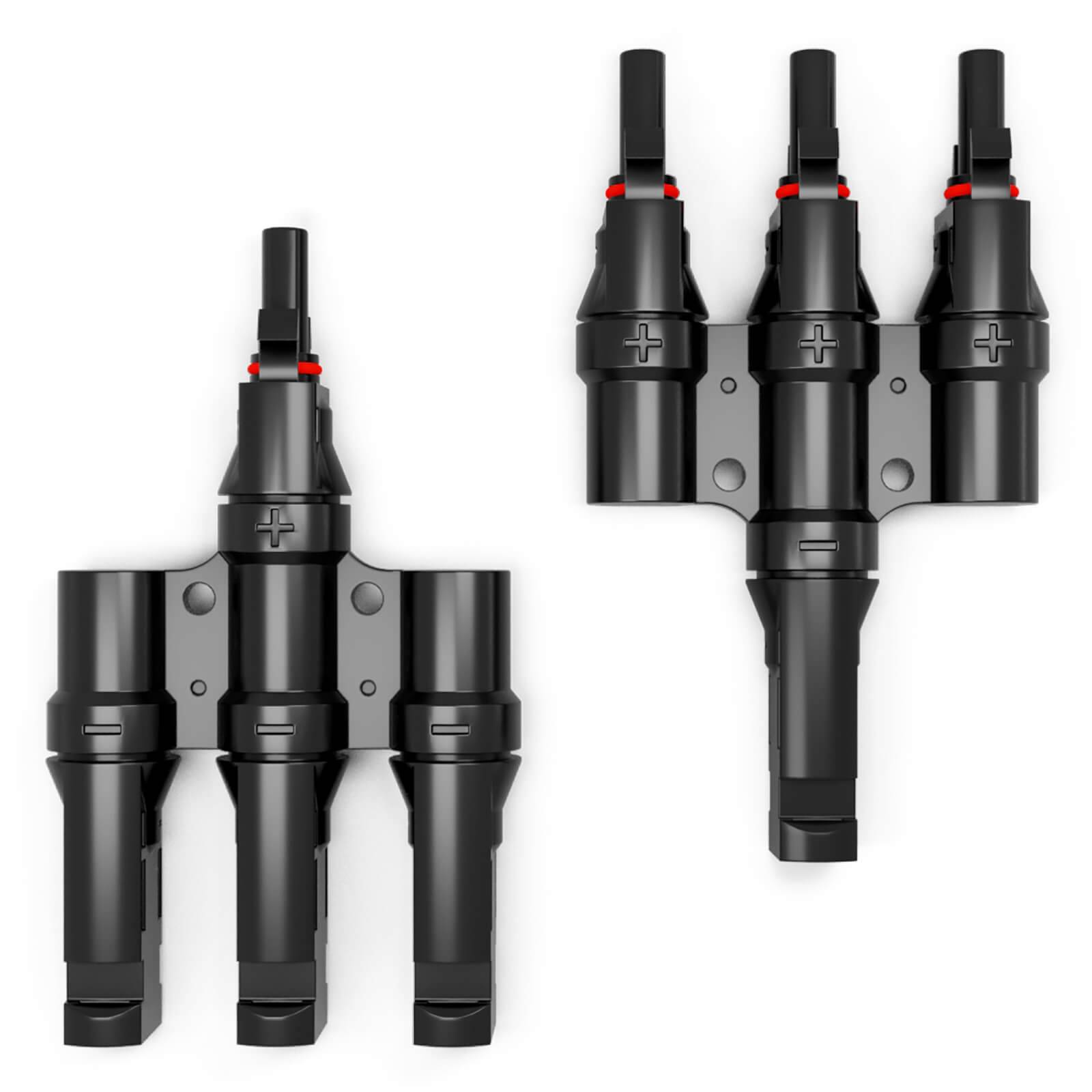 hb-digital Solarstecker Verteiler Typ-T 3-fach Solarkabel Steckverbinder für Solarpanel-2