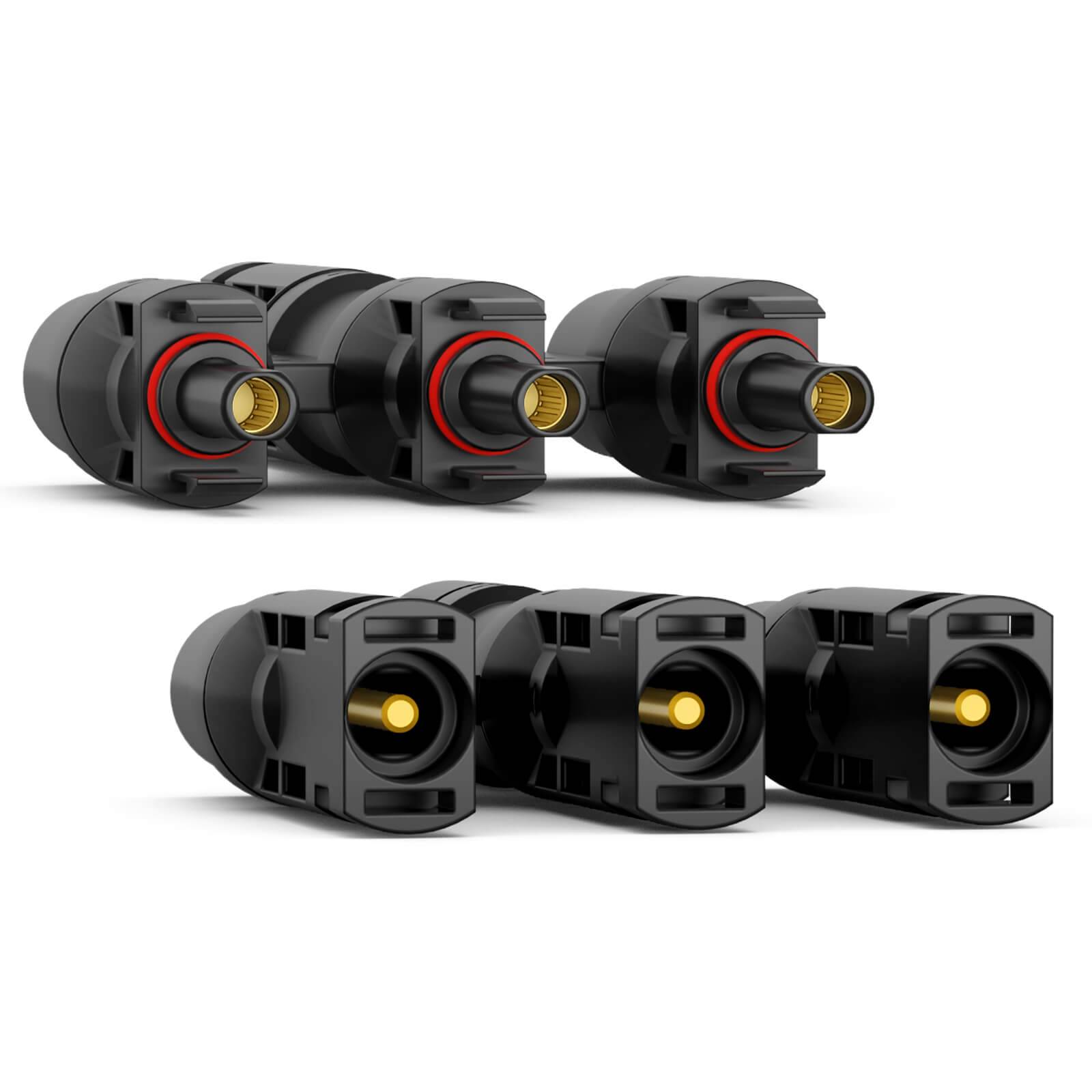 hb-digital Solarstecker Verteiler Typ-T 3-fach Solarkabel Steckverbinder für Solarpanel-3